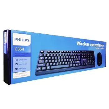 Kit Teclado y Mouse inalámbrico PHILIPS C354