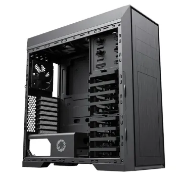 GABINETE GAMER TITAN SILENT/2 FAN BLACK 1 FAB TRASERO/SIN FUENTE GAMEMAX