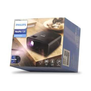 Proyector NeoPix 120 PHILIPS HD 720P 100 LUMENES ANSI NEGRO