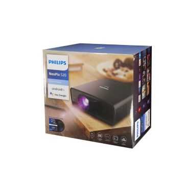 Proyector Philips Neopix 520 Negro Wifi Ansi 350 Lms Android