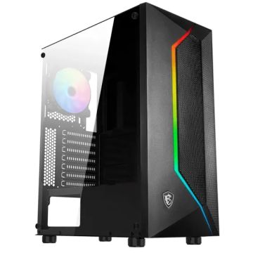 GABINETE GAMER MAG VAMPIRIC 100R/1FAN F RGB/ATX/MATX/SIN FUENTE MSI