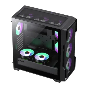 GABINETE GAMER SIEGE BLACK/3 FAN FRONT 1 FAN TRASERO/SIN FUENTE GAMEMAX