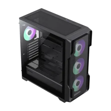 GABINETE GAMER SIEGE BLACK/3 FAN FRONT 1 FAN TRASERO/SIN FUENTE GAMEMAX