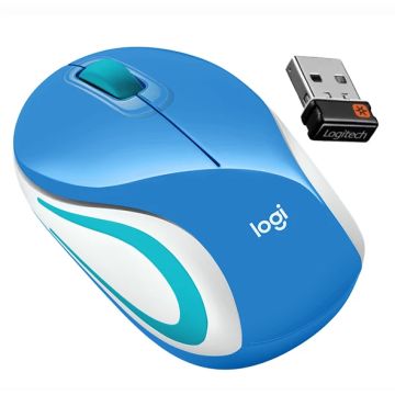 MOUSE INALAMBRICO M187 AZUL/910-005360 LOGITECH